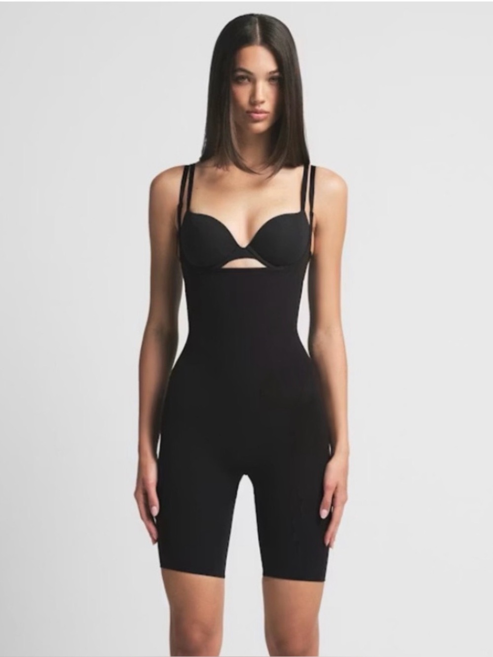 Skims Black Sculpting Shapewear, Open Bust , Adjustable Straps NWOT Size 2X